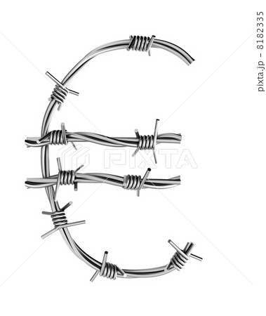 Barbed wire alphabet, euro symbol 8182335