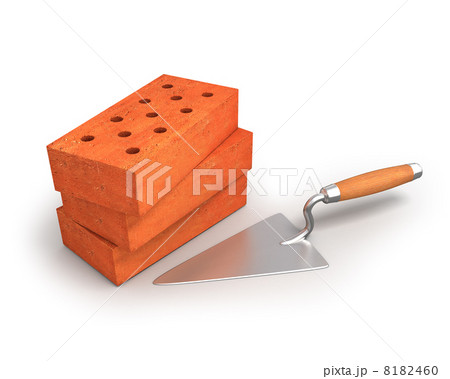 Bricks and trowel 8182460
