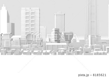 ジオラマ風の街並のイラスト素材