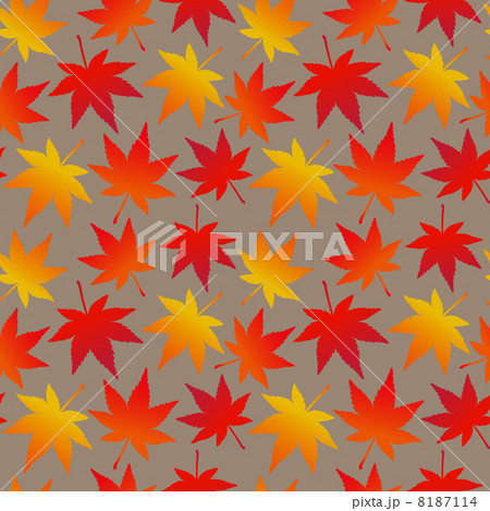 秋　紅葉　シームレスなパターン 8187114
