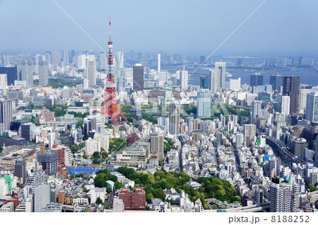 六本木ヒルズからの眺め　東京タワー　芝方面 8188252