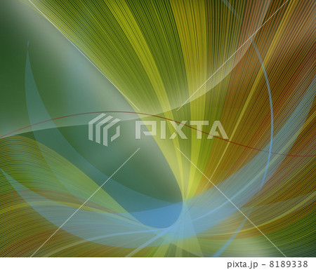 拡散する線上の模様 緑背景 8189338