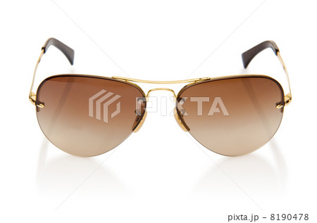 Elegant sunglasses isolated on the white 8190478