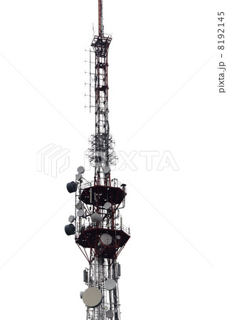 TV tower on white. 8192145