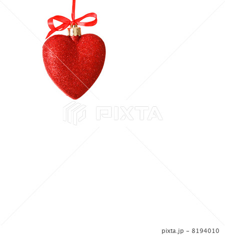 red heart on ribbon 8194010