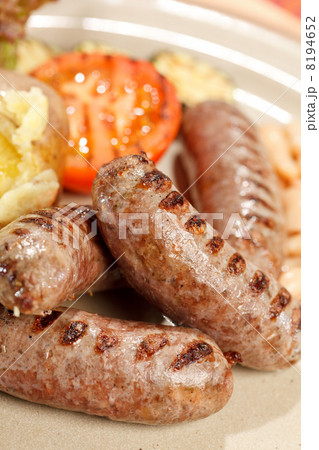 sausages with grilled vegetables sausages with grilled vegetables 8194652