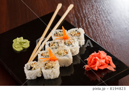 sushi with chopsticks sushi with chopsticks 8194823
