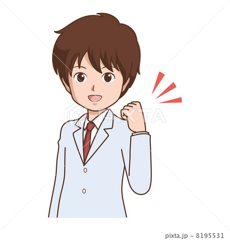 男性/ガッツポーズ 8195531