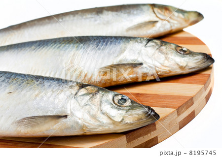 Fresh fishes on white background 8195745
