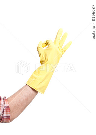 hand in glove isolated on white hand in glove isolated on white 8196037