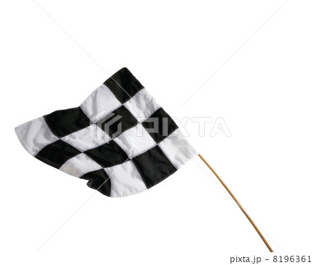 Checkered Flag isolated on the white Checkered Flag isolated on the white 8196361