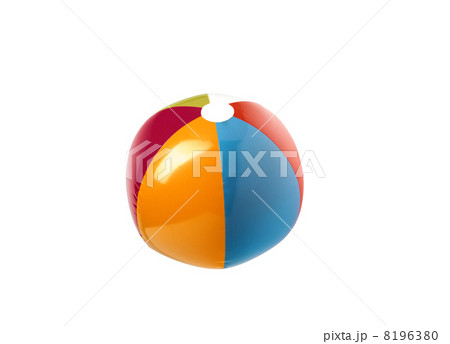 Beach ball isolated on pure white background 8196380