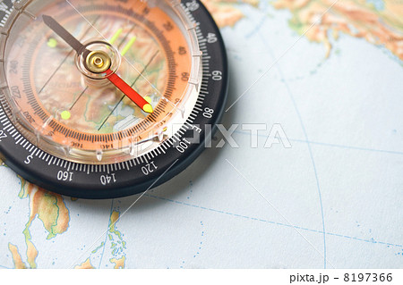 Compass on map background 8197366