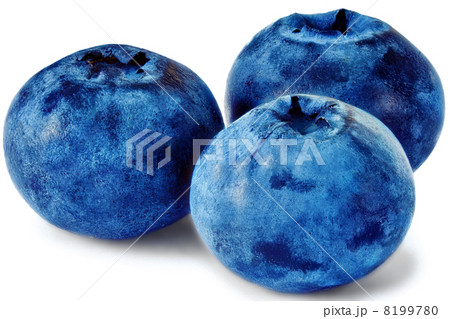 Three fresh blueberry isolated on white background 8199780
