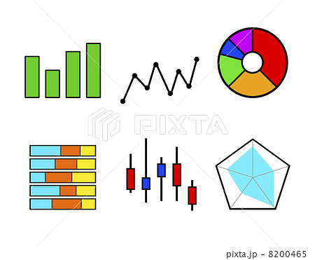 色々なグラフのイラスト素材