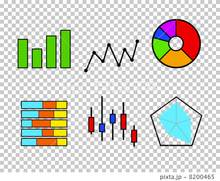 色々なグラフのイラスト素材