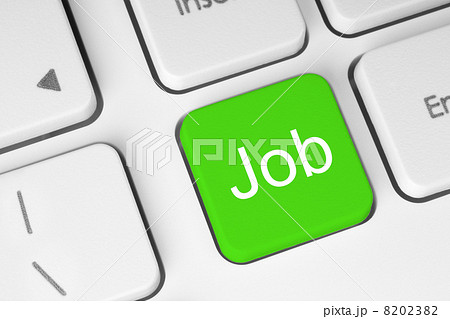 Green job button . Green job button . 8202382