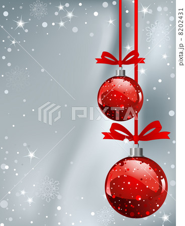 Christmas Background with balls and snowflakes 8202431