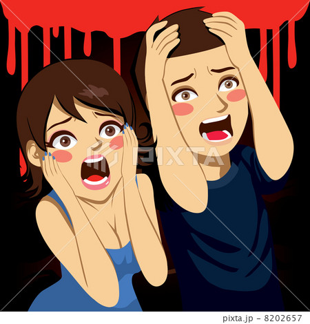 Scared Couple Screaming Scared Couple Screaming 8202657