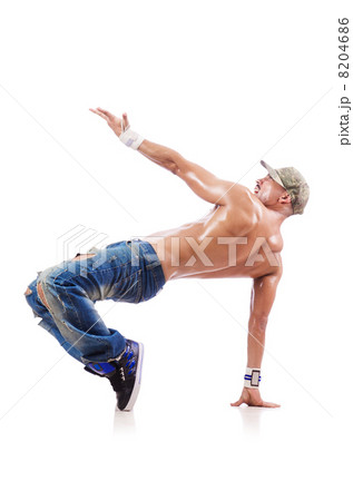 Dancer dancing dances isolated on white 8204686
