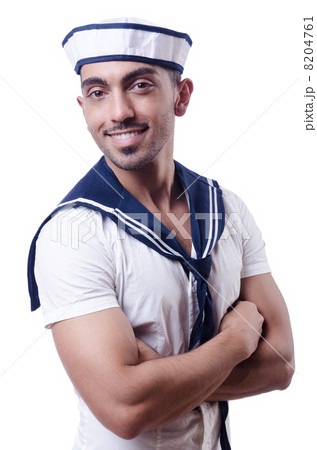 Male sailor in studio shooting 8204761