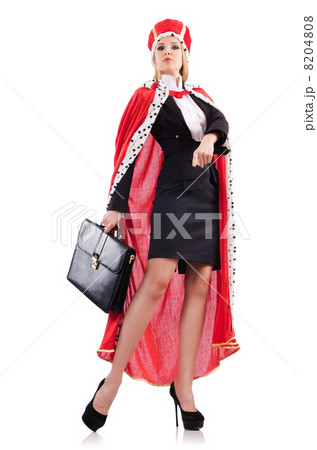 Businesswoman in royal suit isolated on white Businesswoman in royal suit isolated on white 8204808