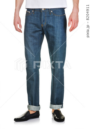 Fashion concept with trousers on white Fashion concept with trousers on white 8204911