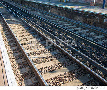 Rail tracks in bright summer day Rail tracks in bright summer day 8204968