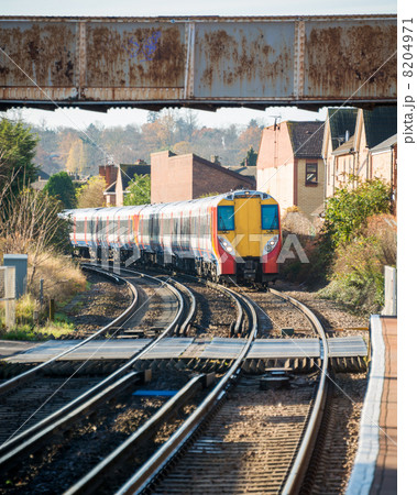 Rail tracks in bright summer day 8204971