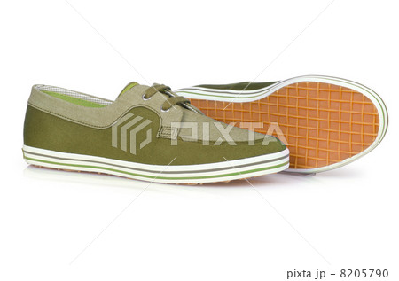 Sporty shoes in sport shoes concept on white Sporty shoes in sport shoes concept on white 8205790