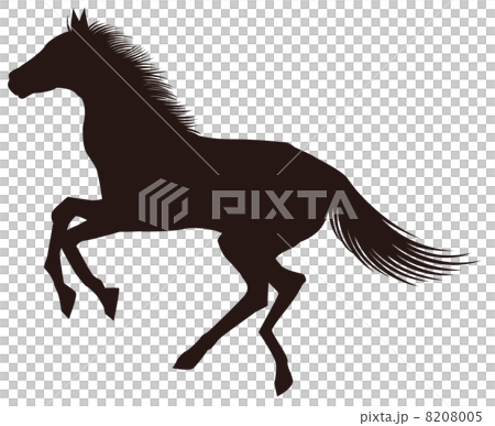 馬 シルエット_02（Vector） 8208005