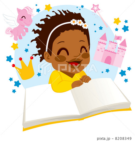 Girl Reading Fairy Tale Book 8208349