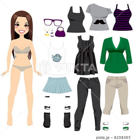 Beautiful Paper Doll Girl 8208365