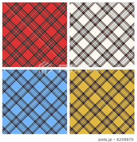 チェックのパターン　４種 8208870