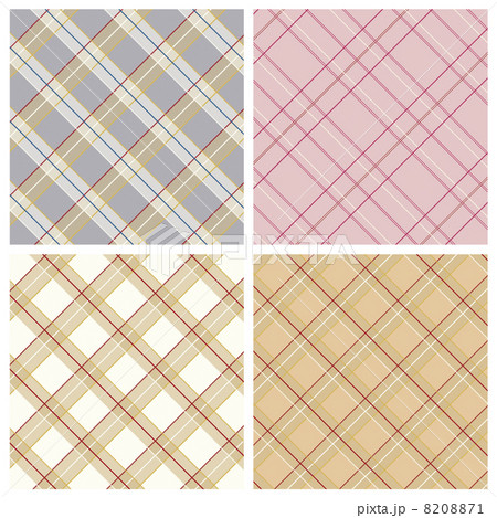 チェックのパターン　４種 8208871