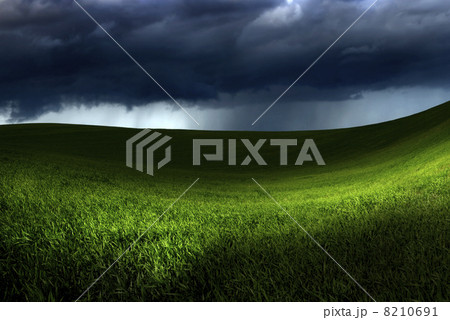Green land over a storm Green land over a storm 8210691