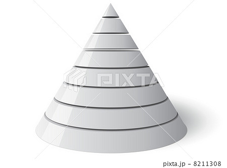 Vector Cone Eight Levels, Vectorial 3d Shape 8211308