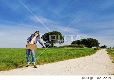 Hitch hiking girl 8212219