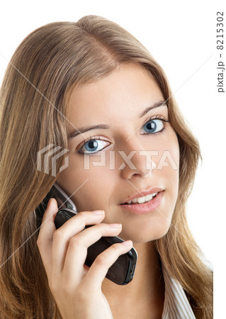 Business woman using a cell phone 8215302