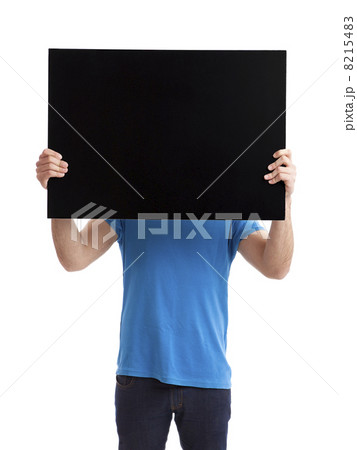 Man holding a blank billboard Man holding a blank billboard 8215483