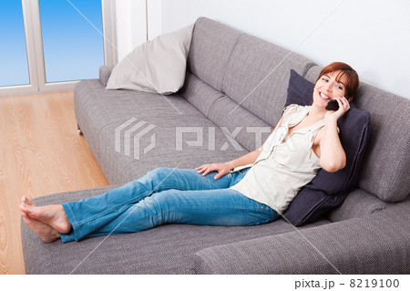 Woman talking on phone Woman talking on phone 8219100