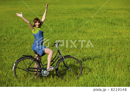 Girl with a bicycle 8219148