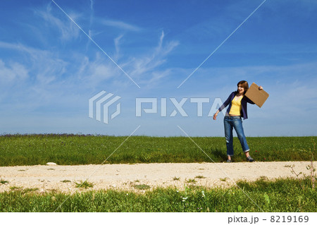 Hitch hiking girl 8219169