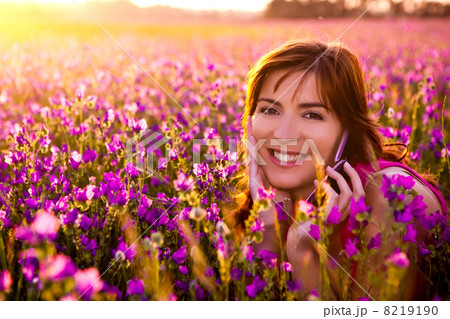 Girl talking on cellphone Girl talking on cellphone 8219190
