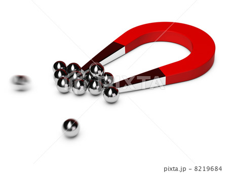 horseshoe magnet, attractive concept 8219684