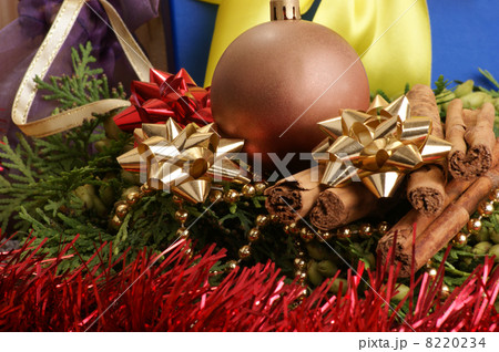 christmas decoration with glitter ball and organic cinnamon christmas decoration with glitter ball and organic cinnamon 8220234