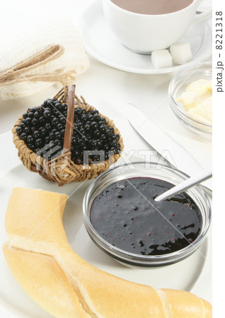 breakfast with elderberry jam 8221318