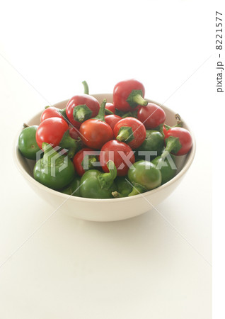 organic cherry paprika in a white bowl 8221577