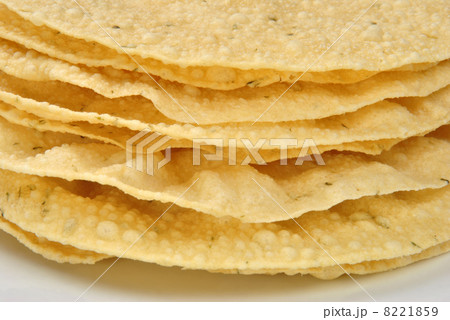 home made indian poppadoms on a white plate home made indian poppadoms on a white plate 8221859