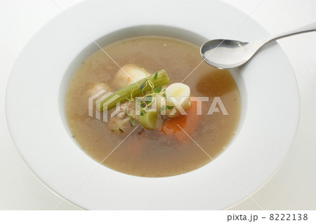 healthy soup with organic vegetables and a spoon healthy soup with organic vegetables and a spoon 8222138